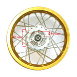 Felge hinten 14', gold, für dirtbike (Typ 3) Bilder 2
