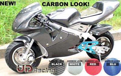 Verkleidung Kohlenfaser, rot, Sonderausgabe für pocket bike 47-49 ccm Bilder 1