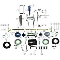 Radnabe hinten für Quad Shineray 200ccm STIIE - STIIE-B