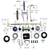 Mutter für Achse Welle Quad Shineray 200 ccm STIIE (typ 2)